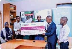 EAO team presenting support for a community project